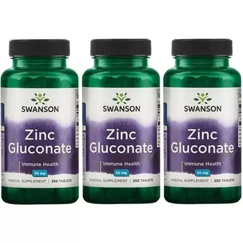 Минеральная добавка глюконат цинка 250 таблеток 30 мг Swanson