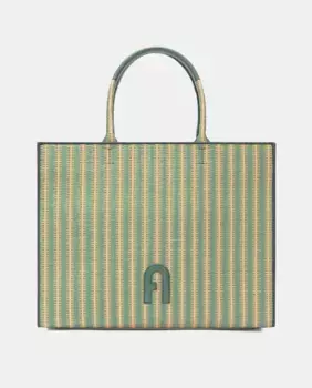 Минерально-зеленая большая сумка L Toni Furla, зеленый