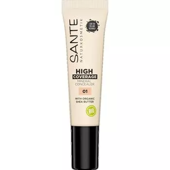 Минеральный консилер с высокой степенью покрытия 01, нейтральный цвет слоновой кости Sante, 15 ml