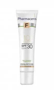 Минеральный матирующий дермо-флюид, Spf 30, легкий 10, 40 мл Pharmaceris, F Matt-Mineral-Correction
