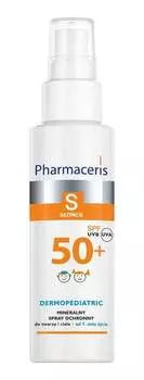 Минеральный защитный спрей для лица и тела SPF 50+, 100 мл Pharmaceris, S Dermopediatric