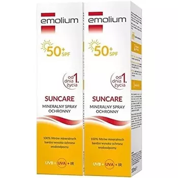 Минеральный защитный спрей Suncare Spf50+ 100 мл для детей и взрослых, Emolium