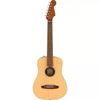 Мини-акустическая гитара Fender Redondo (с чехлом), натуральный цвет Fender Redondo Mini Acoustic Guitar (with Gig Bag), Natural