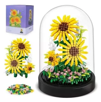 Мини-блоки ПОДСОЛНУХИ в защитном тубусе, украшение для каждого дома, 545 блоков. biz-tech.pl