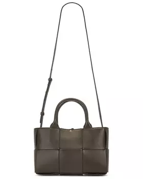 Мини-большая сумка Arco Bottega Veneta, цвет Kaki & Gold