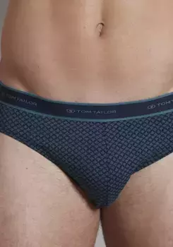 Мини-брифы TOM TAILOR (2 шт.), с поясом с логотипом, зеленый