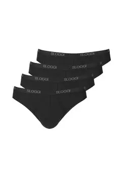 Мини-брифы / трусы, набор из 4 шт. базовый sloggi, черный