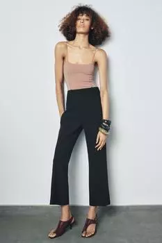Мини-брюки-клеш ZARA, черный