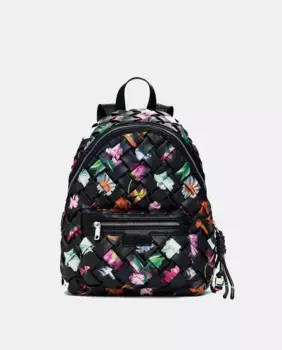 Мини цветочный рюкзак Desigual, чёрный