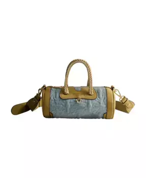 Мини-дафл-кроссбоди с выстежкой в виде подковы True Religion, синий