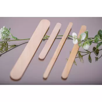 Мини деревянные лопаточки для депиляции (длинные) 13*1 см, в упаковке 100 шт Panw