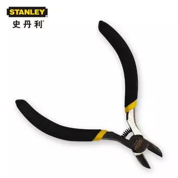 Мини-диагональные плоскогубцы Stanley с черной ручкой, 4 дюйма 84-124-23
