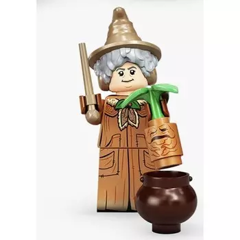 Мини-фигурка Lego Harry Potter Series 2 Professor Pomona с Мандрагорой