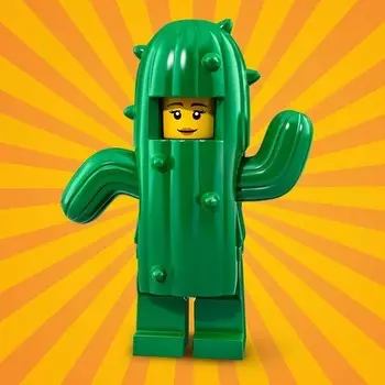 Мини-фигурка Lego Series 18 Девочка-кактус
