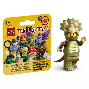 Мини-фигурка Lego Series 25 в костюме Трицератопса