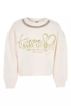 Мини-Футболка для девочек Sass Queen River Island, розовый