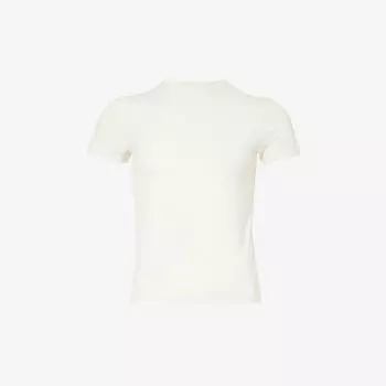 Мини-футболка из эластичного органического хлопка с круглым вырезом Entire Studios, цвет rice