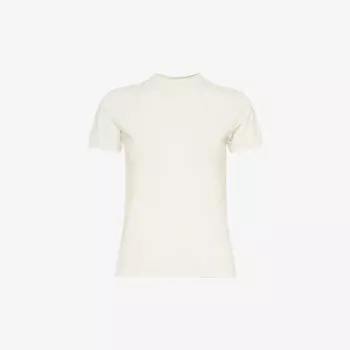 Мини-футболка из эластичного органического хлопка с круглым вырезом Entire Studios, цвет rice