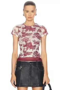 Мини-футболка Miaou, цвет Maroon Toile