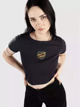 Мини-Футболка с принтом Heart Wreath спереди Santa Cruz, черный