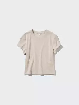 Мини-Футболка Uniqlo, бежевый