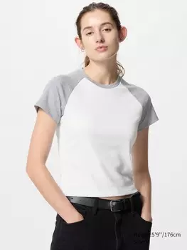 Мини-Футболка Uniqlo, цвет 03 серый