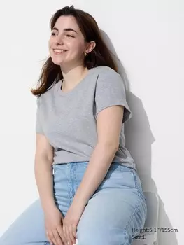 Мини-Футболка Uniqlo, серый