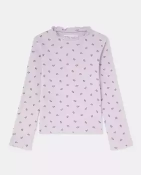 Мини-футболка в рубчик с длинными рукавами для девочек Kids El Corte Ingls, розовый