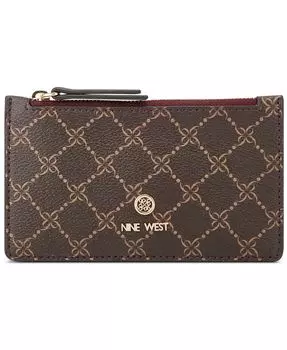 Мини-футляр для монет Linnette Nine West, цвет Brown Logo, Merlot