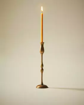 Мини-геометрический латунный подсвечник Zara Home, золотой