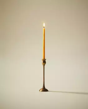 Мини-геометрический латунный подсвечник Zara Home, золотой