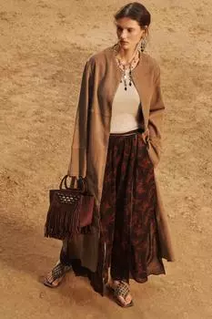 Мини-городская сумка из разрезной замши с бахромой ZARA, цвет Burgundy Red