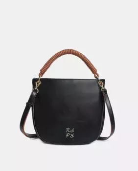 Мини-хобо из кожи наппа с ручками на плечо Robert Pietri, черный