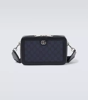 Мини-холщовая поясная сумка ophidia gg Gucci, синий