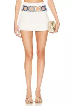 Мини-Юбка а-силуэта My Beachy Side, белый