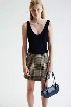 Мини-Юбка H&M, бежевый