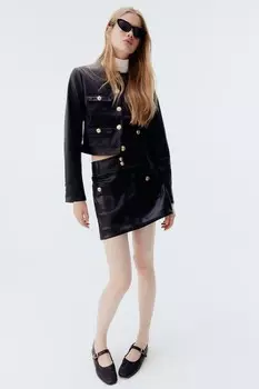 Мини-Юбка H&M, черный