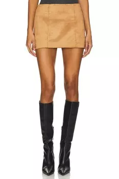 Мини-Юбка из искусственной замши ginny Tularosa, коричневый