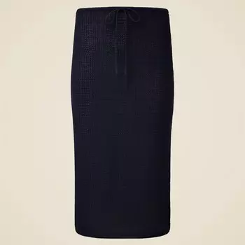 Мини-Юбка из льняного трикотажа с низкой посадкой Onia, синий