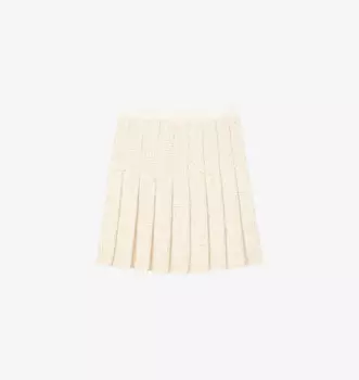 Мини-Юбка из плиссированного твида Sandro, цвет naturels