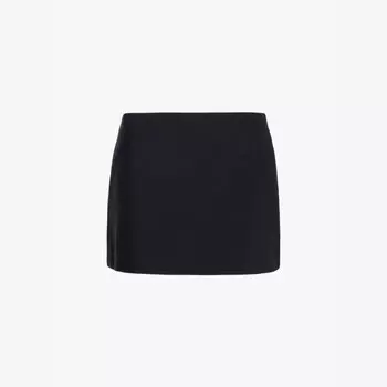 Мини-Юбка из шелка Reformation x laura harrier с подкладкой из чарчи Reformation, черный