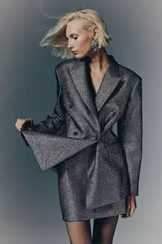 Мини-Юбка из смеси шерсти H&M, мультиколор