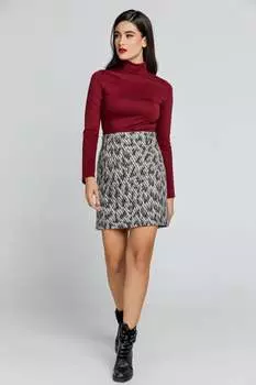 Мини-Юбка из смесовой шерсти от Conquista, черный