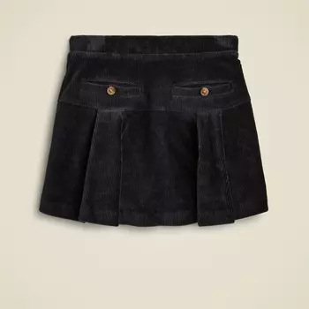 Мини-Юбка из вельвета с заниженной талией для девочек J.Crew, черный