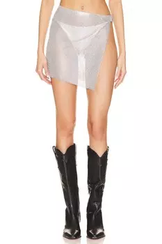 Мини-Юбка кали Superdown, серебряный