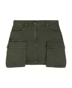 Мини Юбка карго из денима Barrow, зеленый