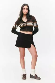 Мини-Юбка-Комбинация Monki, черный