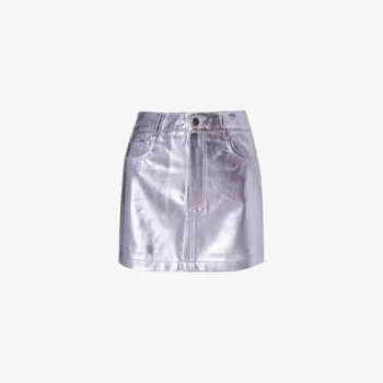 Мини-Юбка Milena из искусственной кожи с добавлением хлопка Amy Lynn, сиреневый