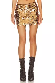 Мини-Юбка night rider Lioness, бронзовый