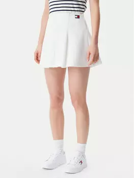 Мини-Юбка обычного кроя Badge DW0DW20268 Tommy Jeans, экрю